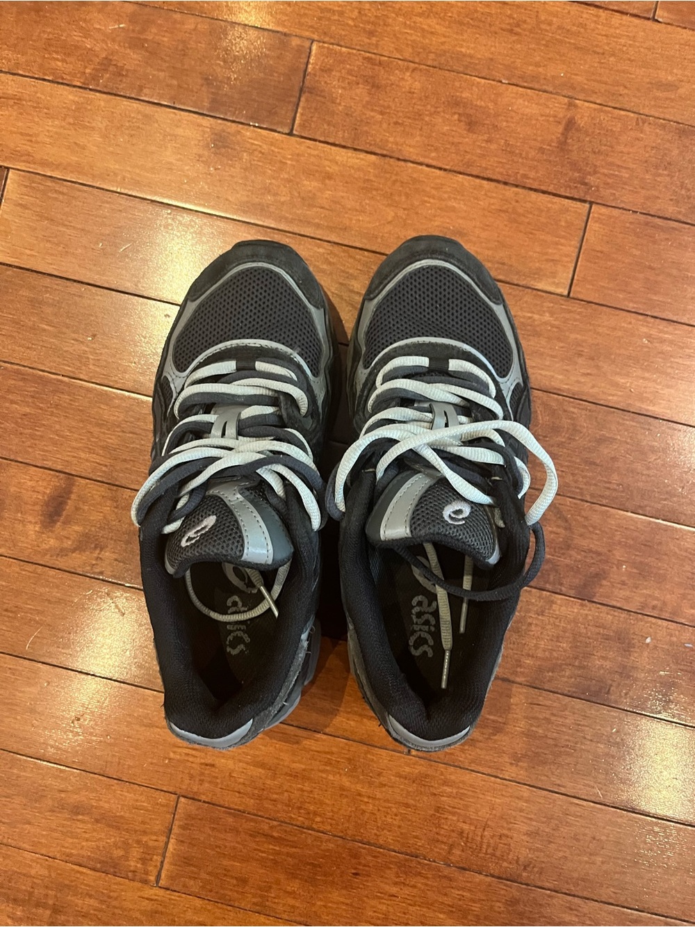 Asics Gel NYV Black and Gray Lace-Up Sneakers
